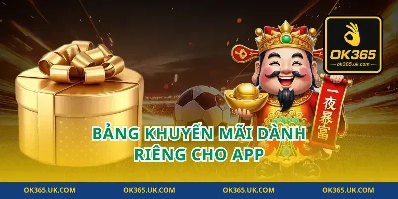 Bảng Khuyến Mãi Dành Riêng Cho App